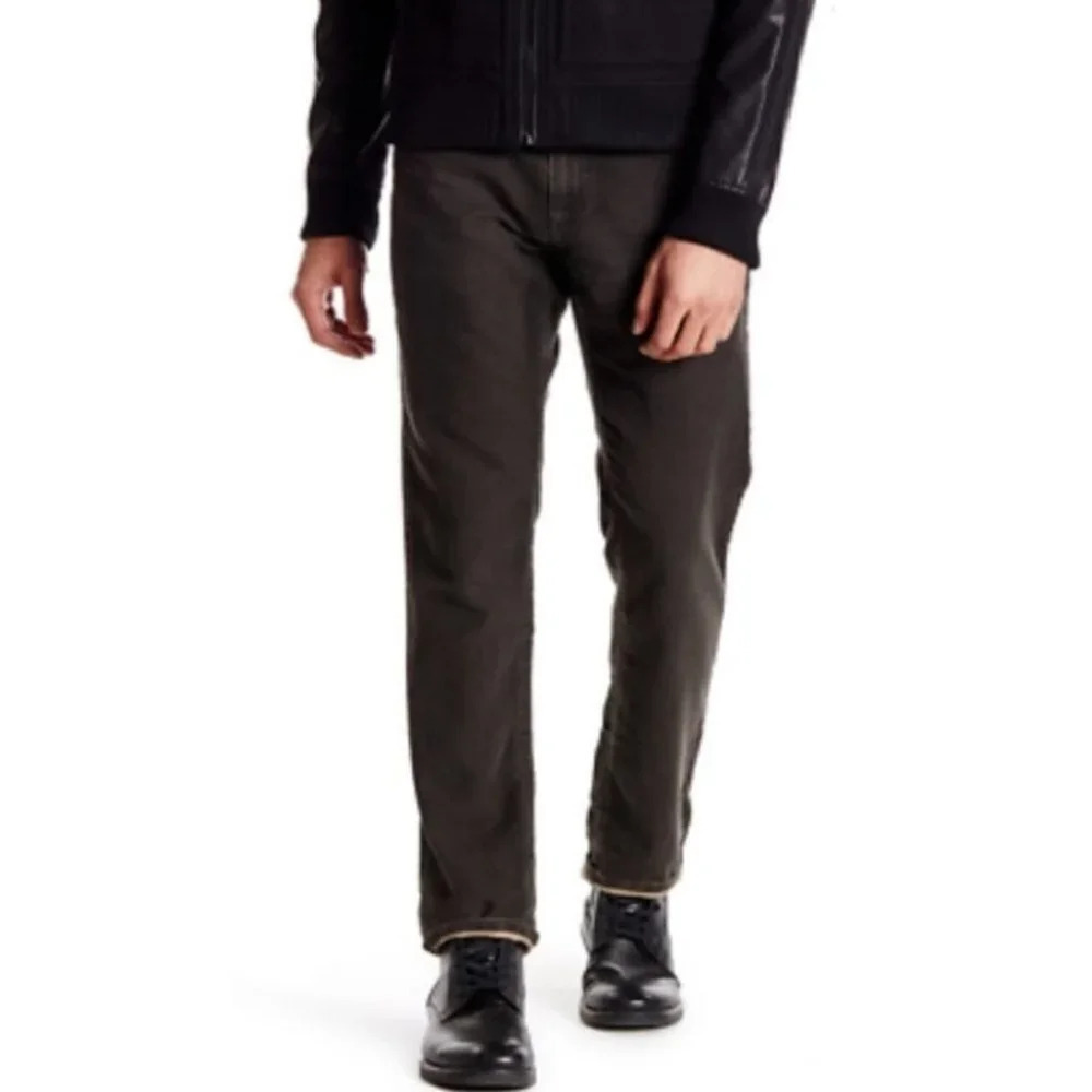 Rogue Genuine Leather Trim Straight Leg Button Fly Jeans